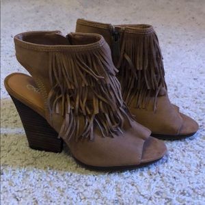 Fringe booties from Cato